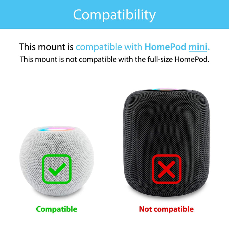  [AUSTRALIA] - TotalMount Compatible with HomePod Mini (Premium White – Quick Installation Screw Mount)