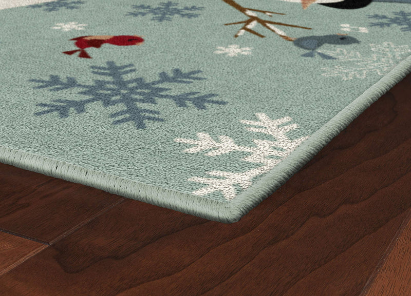  [AUSTRALIA] - Brumlow MILLS Snowman Songs Holiday Decorative Christmas Celebration Area Rug for Front Door, Entryway, Kitchen or Room, 1'8"" x 2'10""", Teal 1'8" x 2'10"