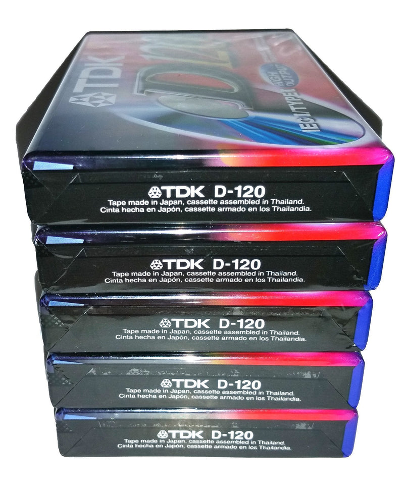  [AUSTRALIA] - TDK Dynamic Performance D120 High Output IEC I / Type I - 5 Pack Audio Cassette Tapes