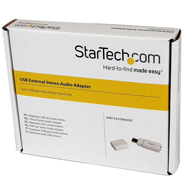  [AUSTRALIA] - StarTech.com USB to Stereo Audio Adapter Converter ICUSBAUDIO, White, One Size