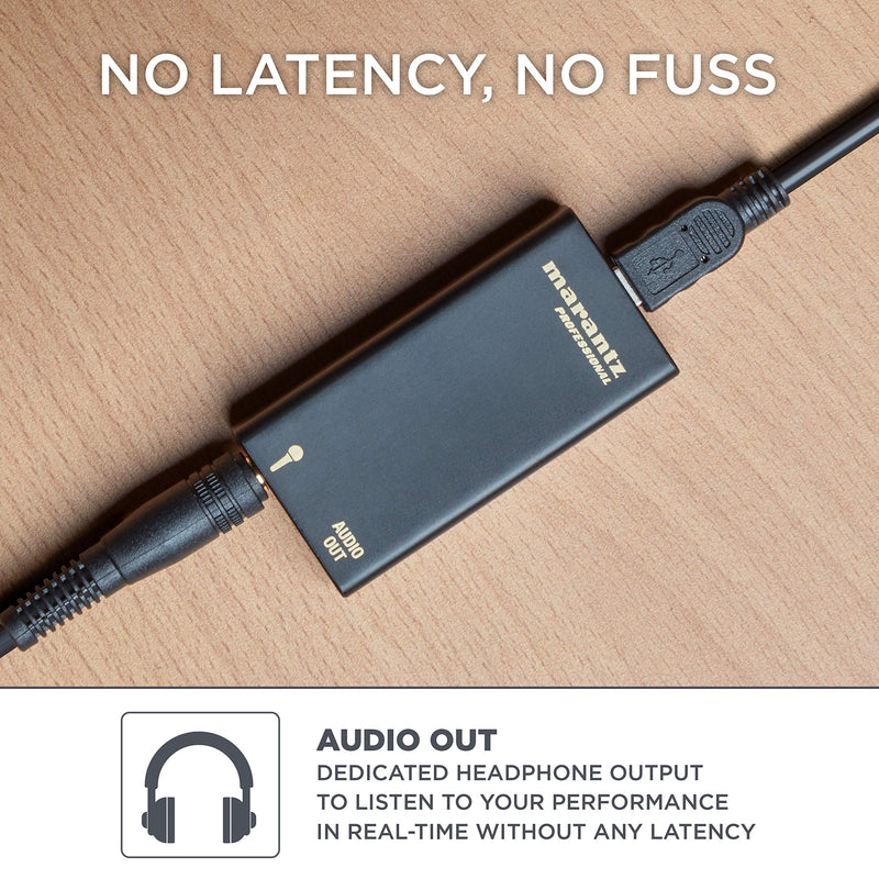  [AUSTRALIA] - Marantz Pro M4U – USB Condenser Microphone With Audio Interface, Mic Cable and Desk Stand – For Podcast Projects, Streaming and Recording Instruments USB Mic w/ Desk Stand