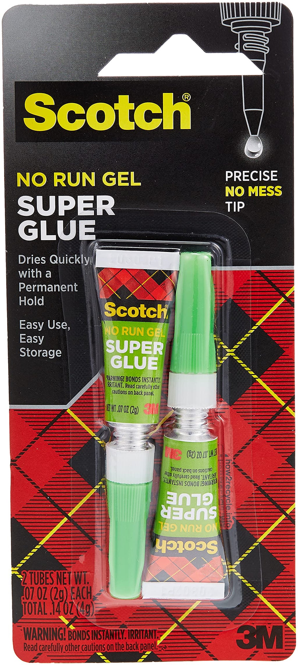  [AUSTRALIA] - Scotch Super Glue Gel, .07 oz, 2-Pack, Dries Quickly with a Permanent Hold (AD112)