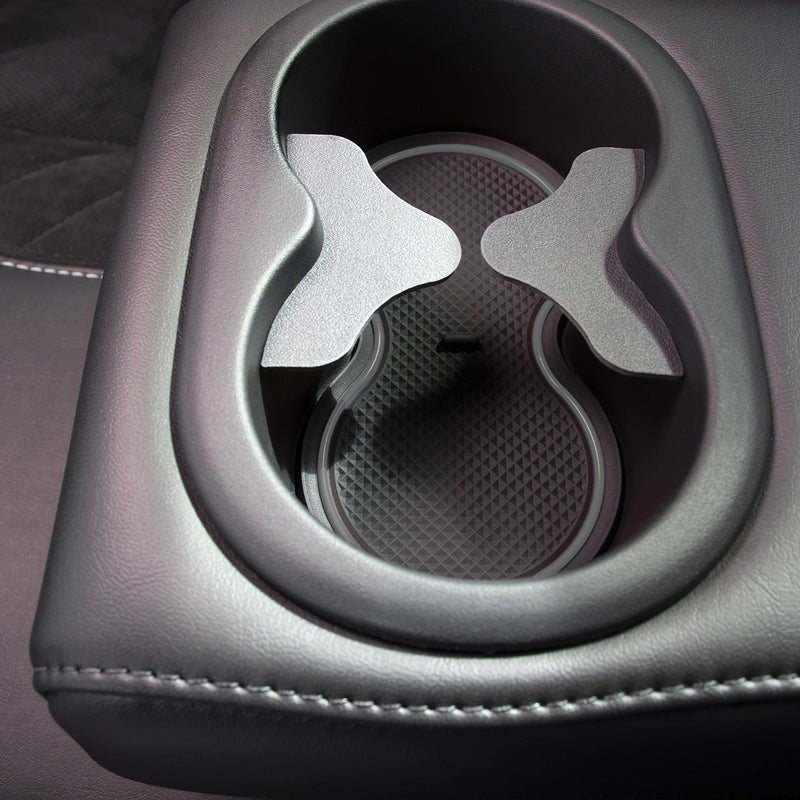  [AUSTRALIA] - CupHolderHero for Dodge Challenger 2015-2020 Custom Liner Accessories - Premium Cup Holder, Center Console, and Door Pocket Inserts 11-pc Set (Gray Trim) Gray