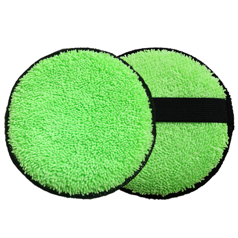  [AUSTRALIA] - Polyte Microfiber Buffing and Cleaning Pad (6 Pack, 5 in Round, Green) 6 Pack, 5 in Round