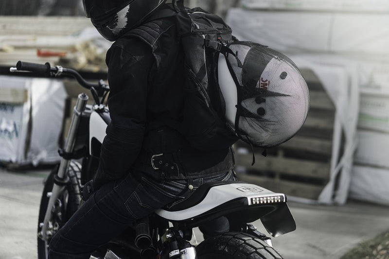  [AUSTRALIA] - Cool Motorcycle Helmet Laptop Backpack for Men & Women. Perfect Carry on Travel Backpack. Airline Approved Personal Item. Best Gym, College Commuter & School Backpack. Removable Full Face Helmet Net