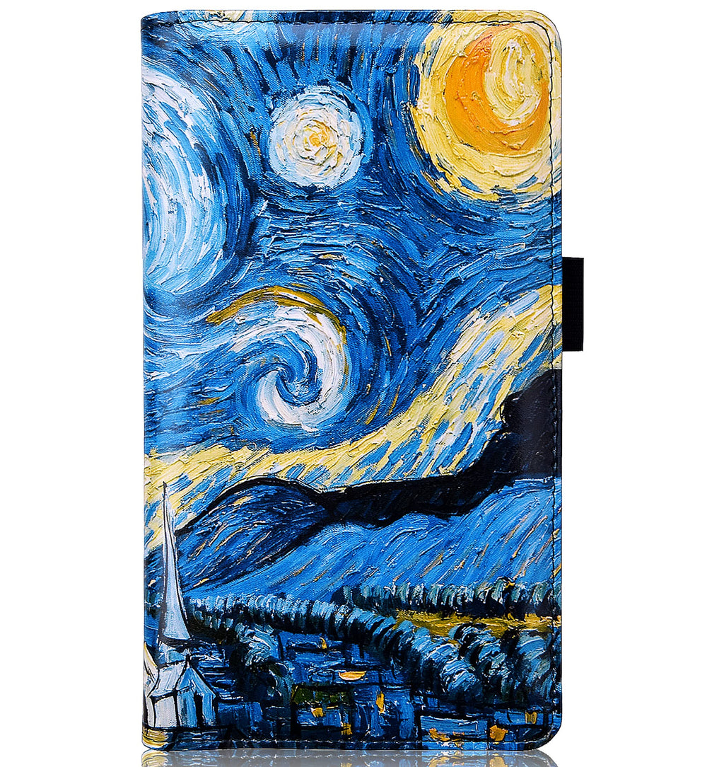  [AUSTRALIA] - 5x9" Server books for waitress, Restaurant Guest check organizer, Cfeclog Waitress book with Zipper High Volume Pocket and Magnetic closure, Waitstaff wallet, Presenters Card Holder for Waiter, Bartender (2022 Starry night) 2022 Starry night