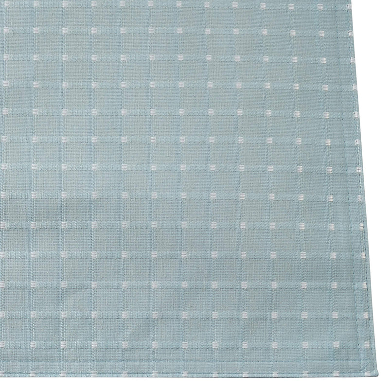  [AUSTRALIA] - SARO LIFESTYLE Cousu Collection Stitched Line Placemats (Set of 4), 13" x 19", Aqua 13" x 19"