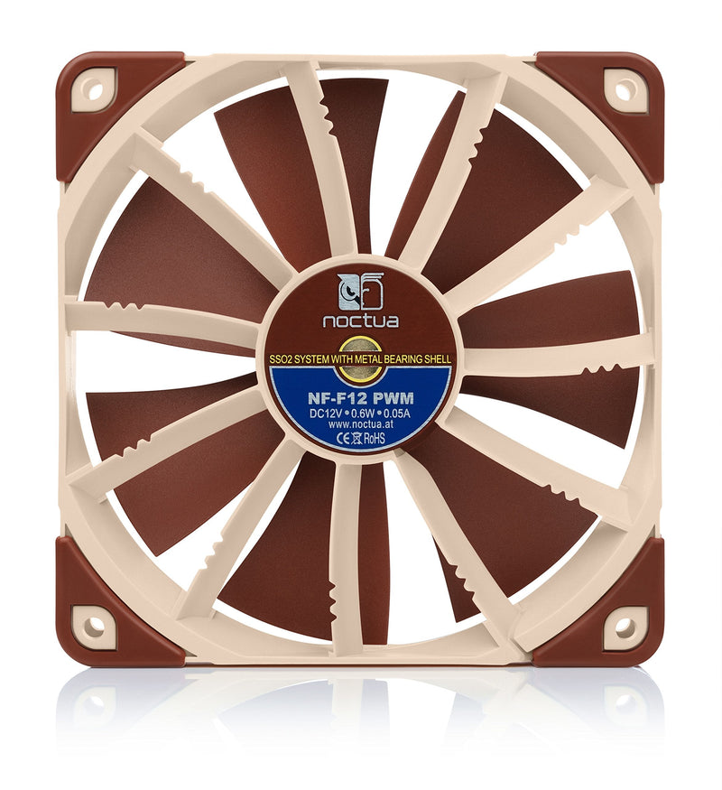  [AUSTRALIA] - Noctua NF-F12 PWM, Premium Quiet Fan, 4-Pin (120mm, Brown)