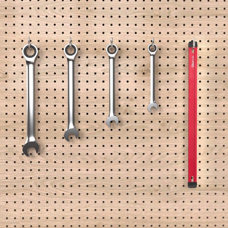 Aluminum Socket Organizer Rail | Premium Quality Socket Rail Holder With No Clips (Red) | by Olsa Tools Red - LeoForward Australia