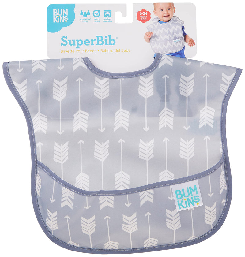 Bumkins SuperBib, Baby Bib, Waterproof Fabric, Fits Babies and Toddlers 6-24 Months – Arrows Pack of 1 - LeoForward Australia