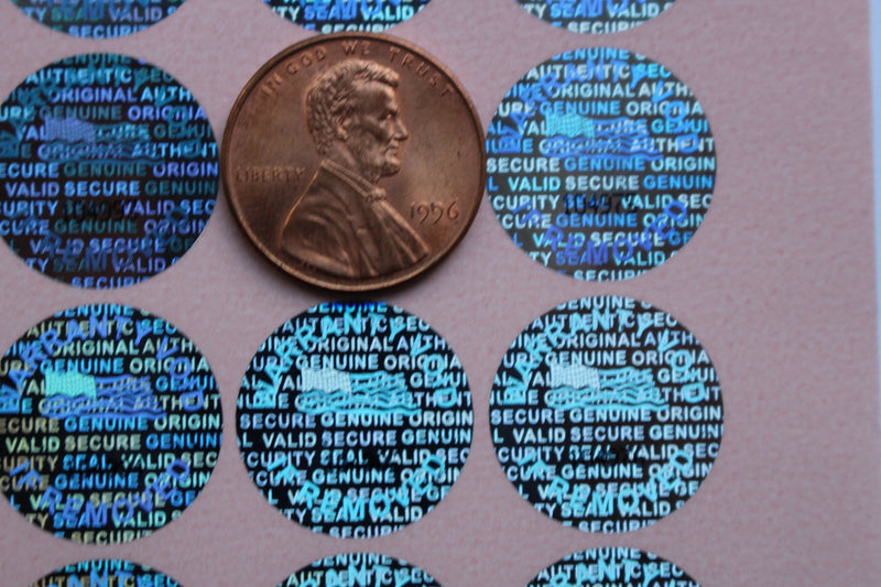 100 Round Bright Silver Hologram Sequentially Numbered Tamper Evident Security Labels/Stickers - LeoForward Australia