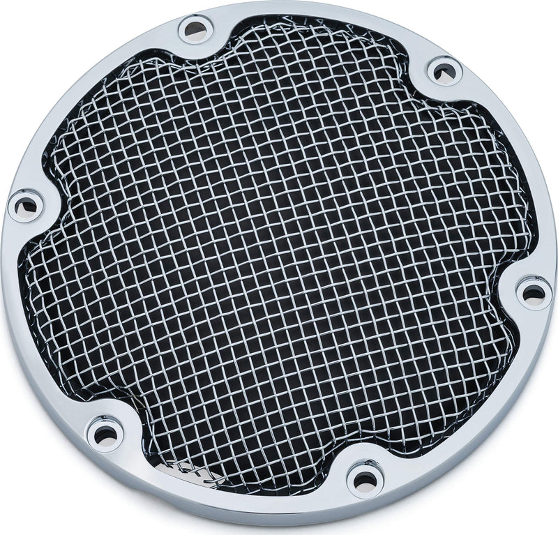  [AUSTRALIA] - Kuryakyn 6528 Motorcycle Accent Accessory: Mesh Derby Cover for 2004-19 Harley-Davidson XL Motorcycles, Chrome