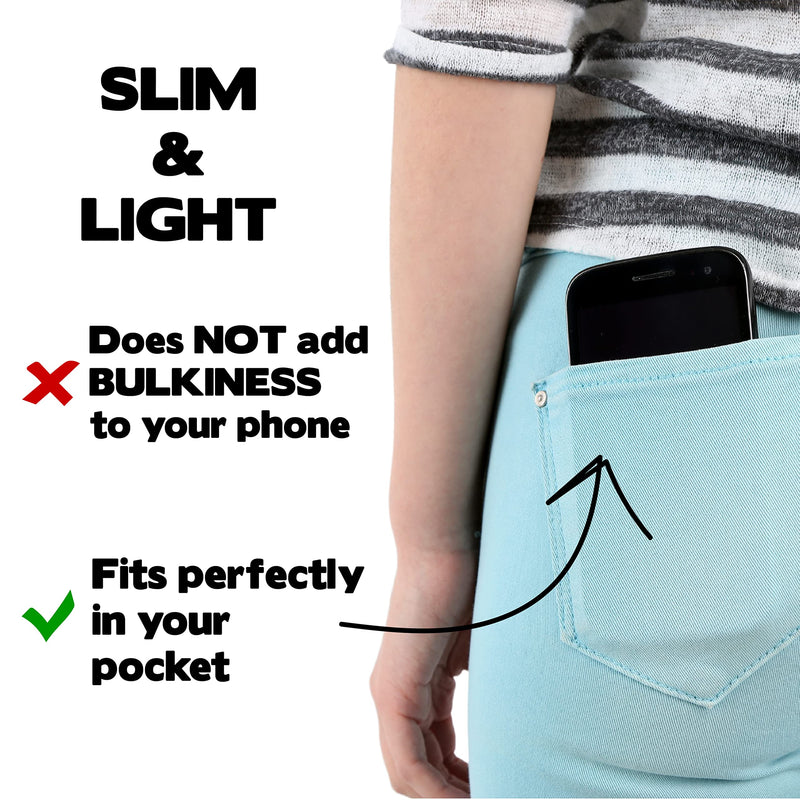  [AUSTRALIA] - Phone Loops: Silicone Elastic Phone Grip Strap, Phone Holder for Hand, Small, Light and Discreet Slim Phone Strap Grip, Secure Phone Hand Holder and Phone Grip Strap Black