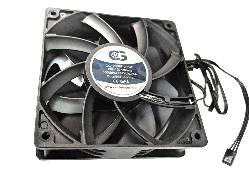  [AUSTRALIA] - Coolerguys 120mm (120X120X38) High Airflow Waterproof IP67 12v Fan