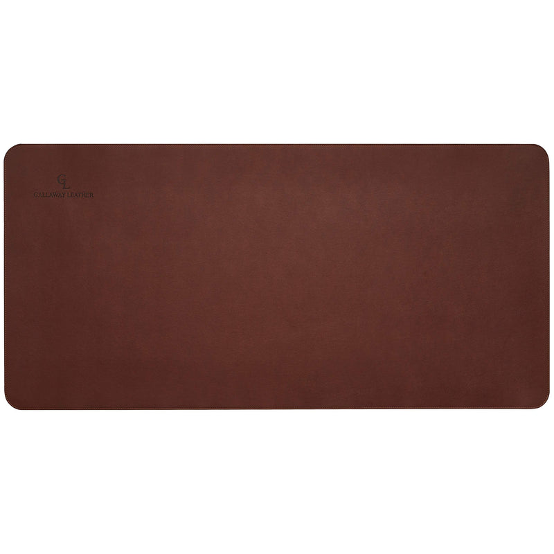 Gallaway Leather Desk Pad – 36 x 17 inch - Desk Mat Home Office Desk Accessories Desktop Protector XXL Mouse Pad Writing Desk Blotter (Dark Brown) - LeoForward Australia