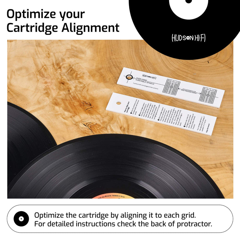  [AUSTRALIA] - Turntable Phonograph LP Phono Cartridge Stylus Alignment Protractor Tool–High Contrast (VTA Sold Separately) High Contrast