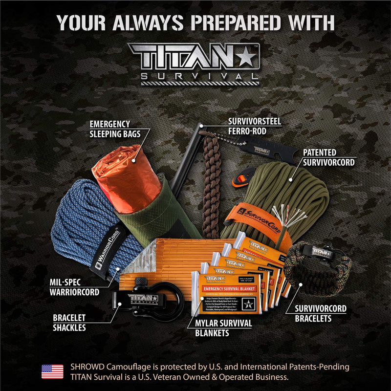  [AUSTRALIA] - Titan Survival's Two-Sided Emergency Mylar Survival Blankets, 5-Pack (Safety-Orange) Safety-orange (52" X 82")