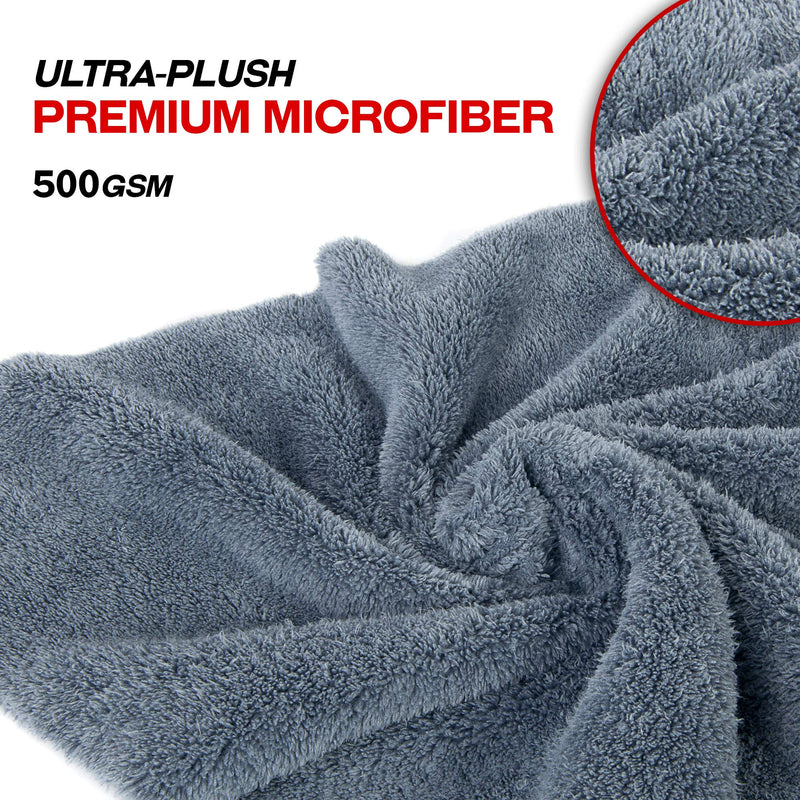  [AUSTRALIA] - Detailer's Preference Ultra Plush 500GSM Professional Korean Edgeless Microfiber Towels 16x16 Inches 6 Pack