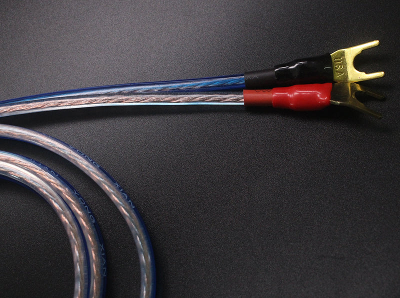  [AUSTRALIA] - KK YB-ZB 1pair Set(4 Spade Plug & 4 Banana Plug) HiFi OFC Speaker Wire, Spade Plug to Pin Type Plug 1.5M(4.92ft)/3M(9.84ft)/5M(16ft), KK YB-ZB (1.5M(4.92ft)) 1.5M(4.92ft)
