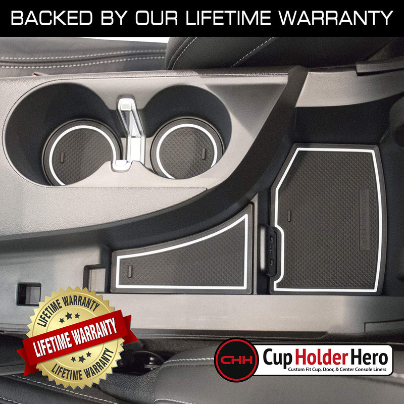  [AUSTRALIA] - CupHolderHero for Chevy Camaro 2016-2020 Custom Fit Cup Holder, Door, and Center Console Liner Accessories 9-pc Set (White Trim) WhiteTrim