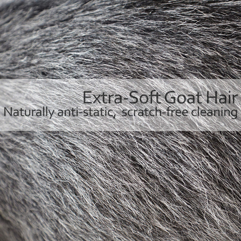 Redecker Dark Goat Hair - 4 in One - Venetian Blind Brush with Oiled Beechwood Handle, 4-3/4-Inches - LeoForward Australia