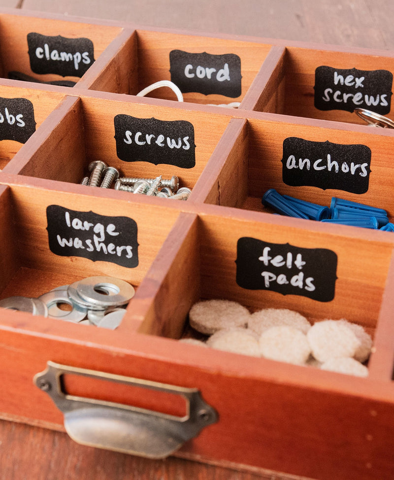  [AUSTRALIA] - Chalkboard Labels: Mini Decorative Chalk Labels - Set of 90 Premium Reusable Blackboard Stickers - Stylish Home Organization, Wedding Decorations, Party Favors, Craft Projects, Labels for Mason Jars