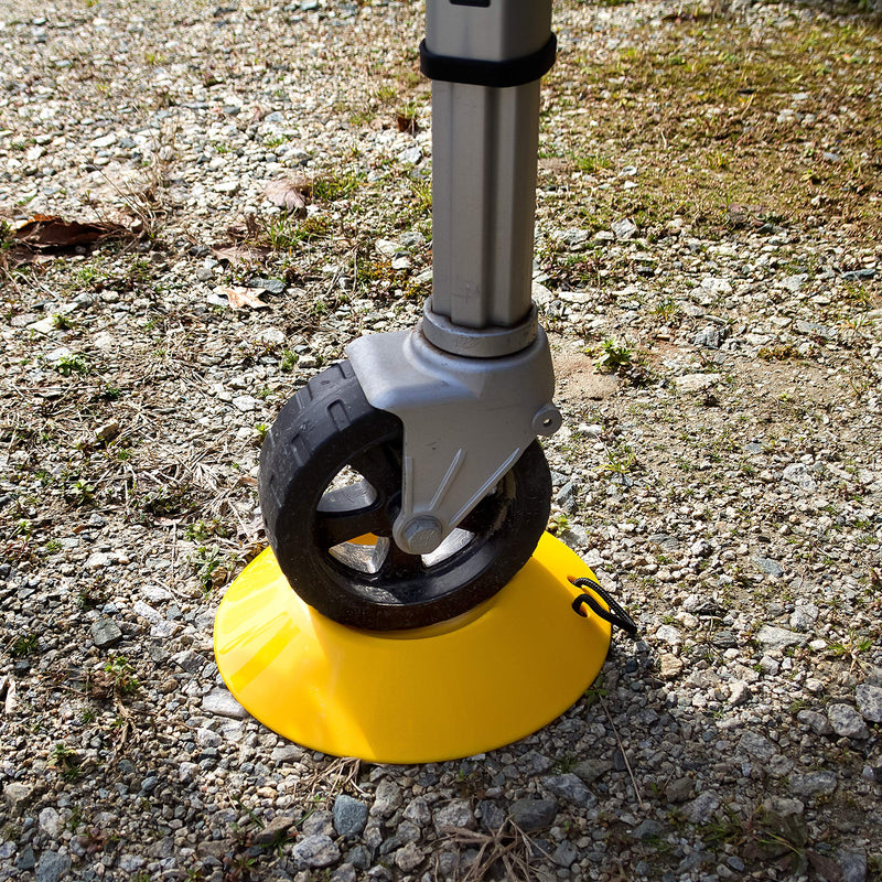  [AUSTRALIA] - Camco Heavy Duty Wheel Dock with Rope Handle - Helps Prevent Trailer Wheel from Sinking Into Dirt or Mud, Easy to Store and Transport (44632), Yellow