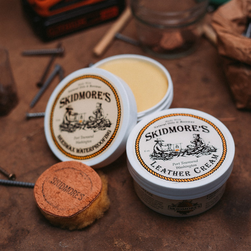  [AUSTRALIA] - Skidmore's Cowboy Edition Leather Care Gift Set | Leather Cream and Beeswax Waterproofing Kit | Includes Applicator | Natural and Non-Toxic Formula | Made in The USA