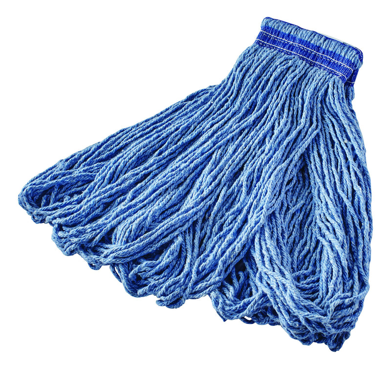 Rubbermaid Commercial Products-FGE23800BL00 Universal Headband Blend Mop, Blue, Looped Ends to Reduce Fraying 1 Pack - LeoForward Australia