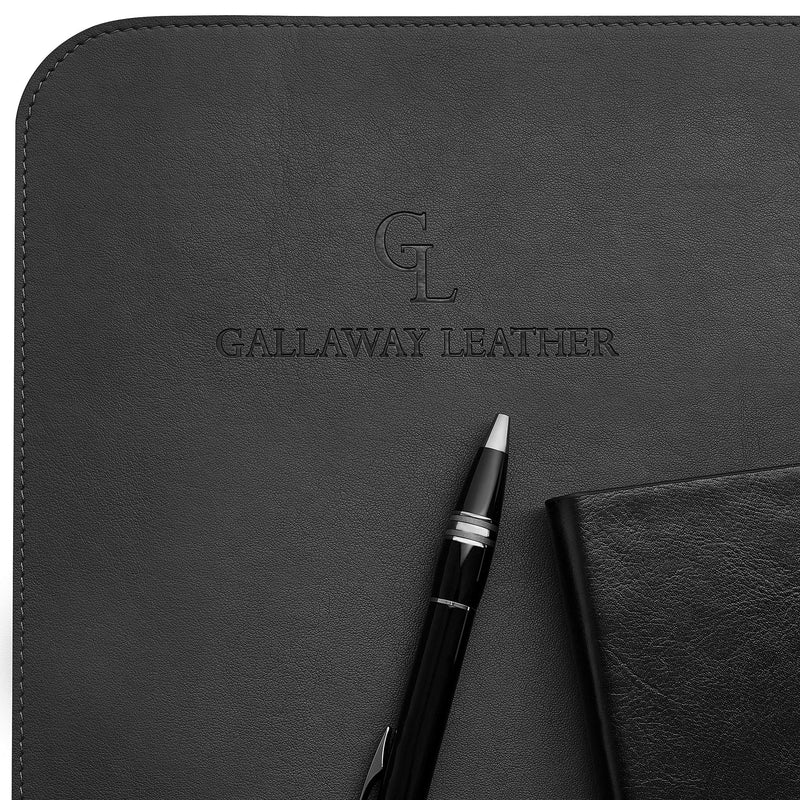  [AUSTRALIA] - Gallaway Leather Desk Pad – 36 x 17 inch - Desk Mat Home Office Desk Accessories Desktop Protector XXL Mouse Pad Writing Desk Blotter (Black) Black