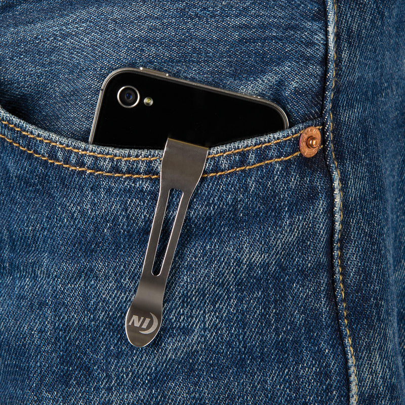 [AUSTRALIA] - Nite Ize HipClip - Attachable Pocket Clip For Smartphones Silver