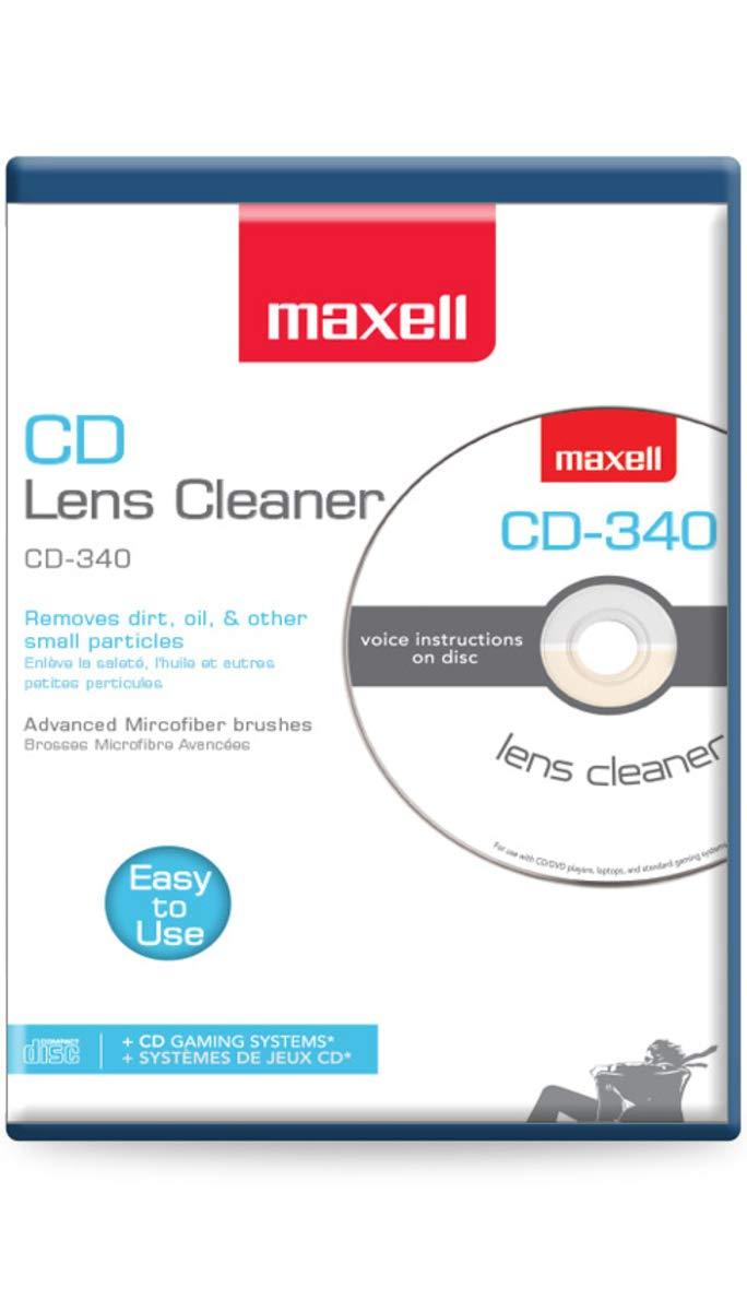 Maxell Safe and Effective Feature CD Player and Game Station Compact Disc Cleaner CD-340 190048 CD/CD-ROM Laser Lens Cleaner - CD Lens Cleaner 1 Pack - LeoForward Australia