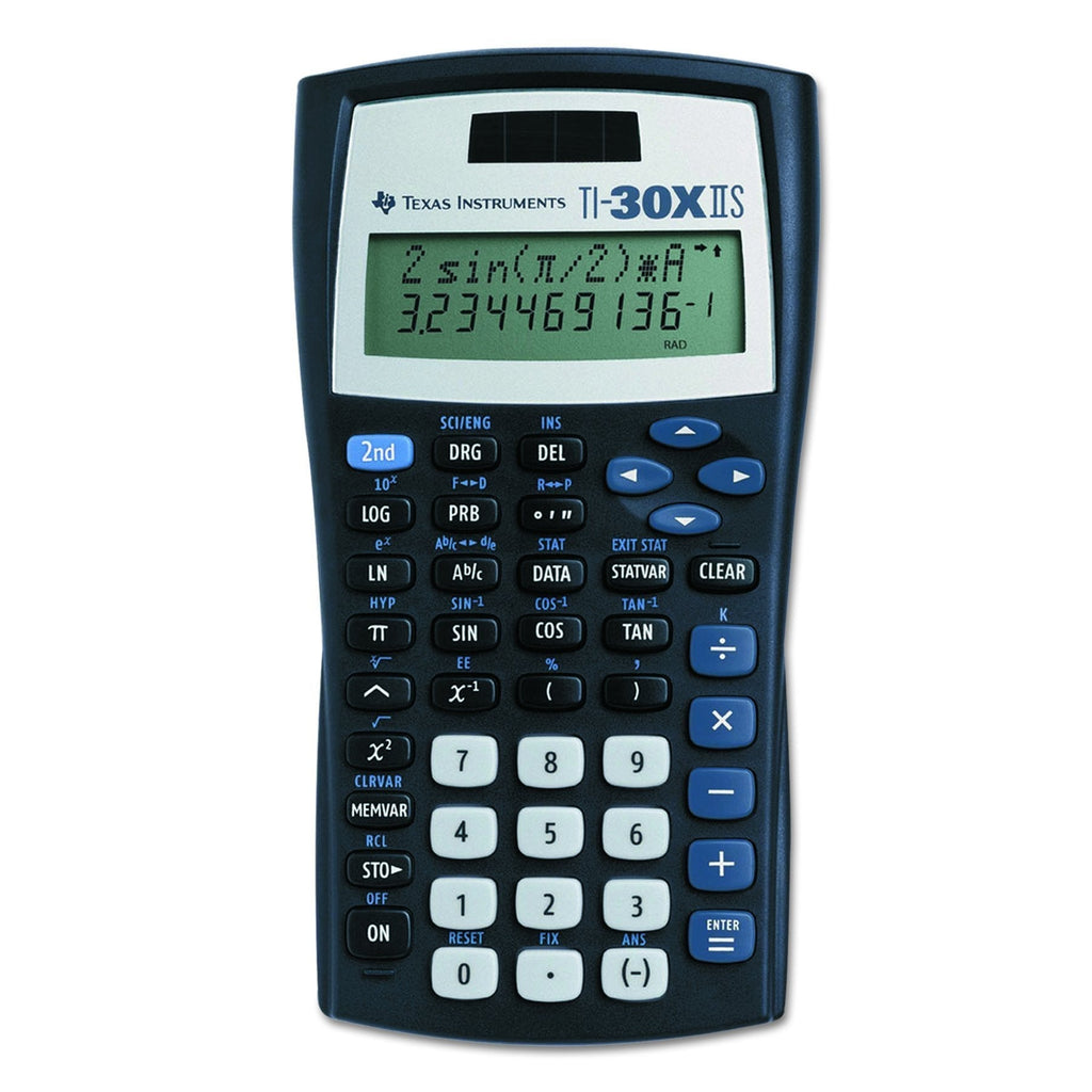  [AUSTRALIA] - Texas Instruments TI-30XIIS Scientific Calculator, Black with Blue Accents Single Pack