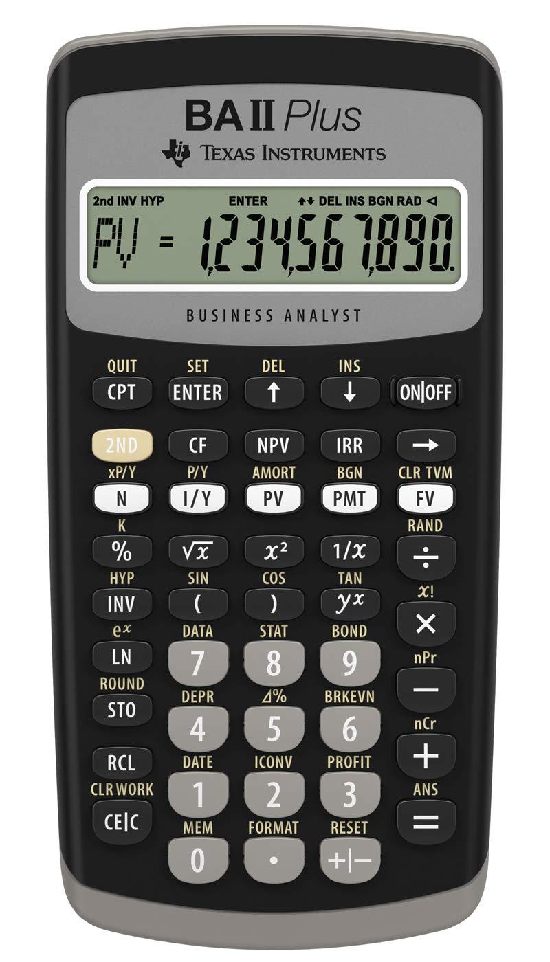  [AUSTRALIA] - Texas Instruments BA II Plus Financial Calculator, Black