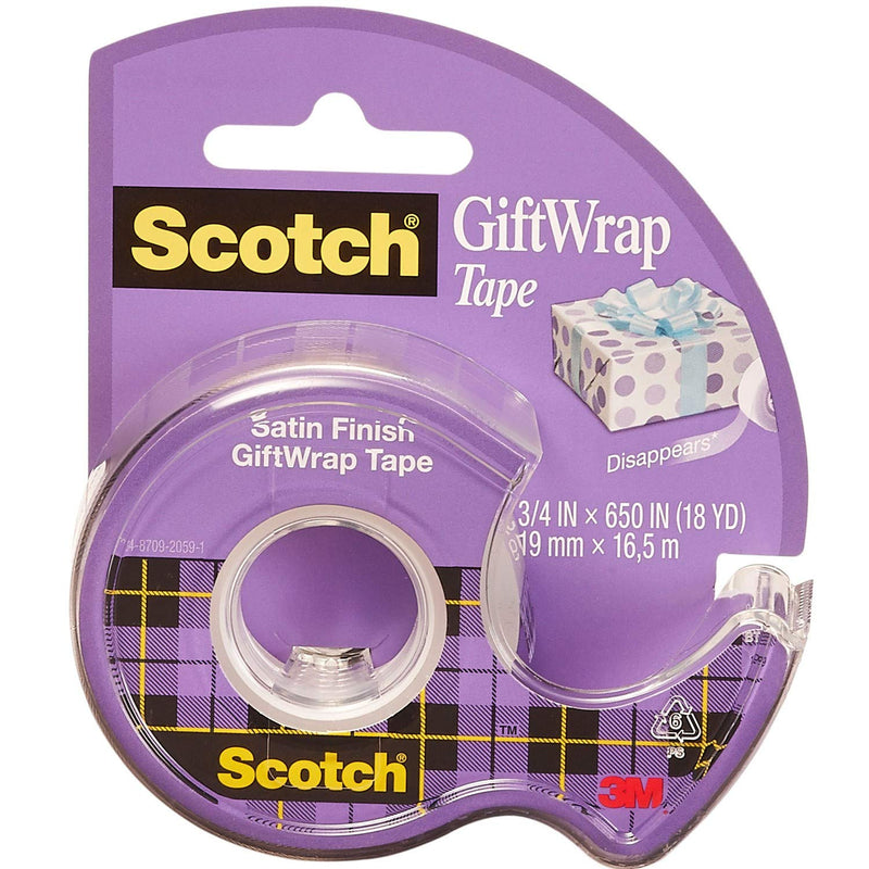  [AUSTRALIA] - Scotch Satin Tape: 0.75 x 650 Inches, 1 Roll, Multicolor (G-19165) Gift Wrap Tape