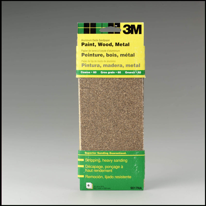  [AUSTRALIA] - 3M 9017 General Purpose Sandpaper Sheets, 3-2/3-in by 9-in, Coarse Grit