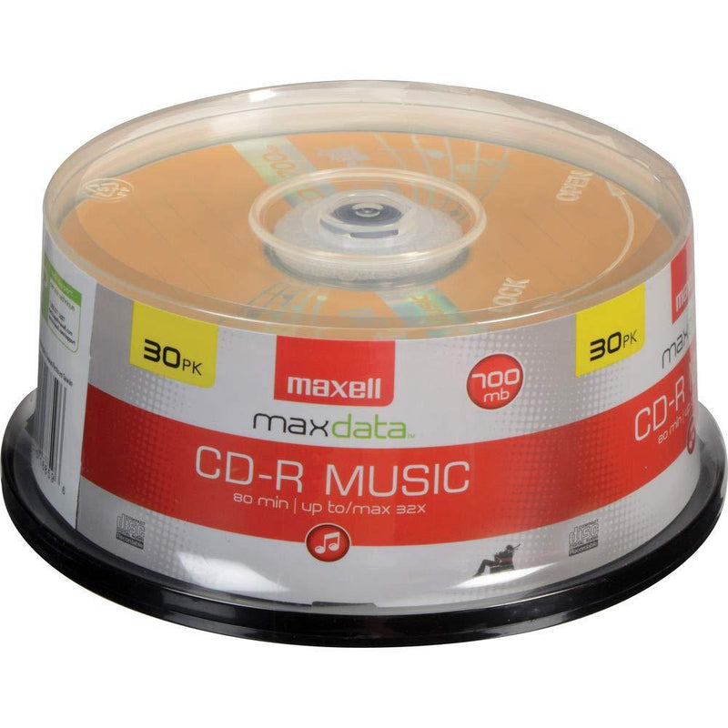  [AUSTRALIA] - Maxell 625335 High-Sensitivity Recording Layer Recordable CD (Audio Only) 700mb/80 min 30pk