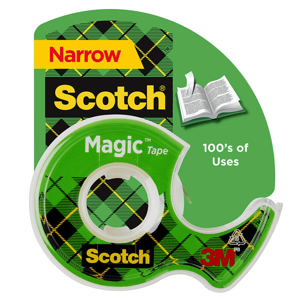  [AUSTRALIA] - Scotch Magic Tape, 1 Roll, Numerous Applications, Invisible, Engineered for Repairing, 1/2 x 800 Inches, Dispensered (119)