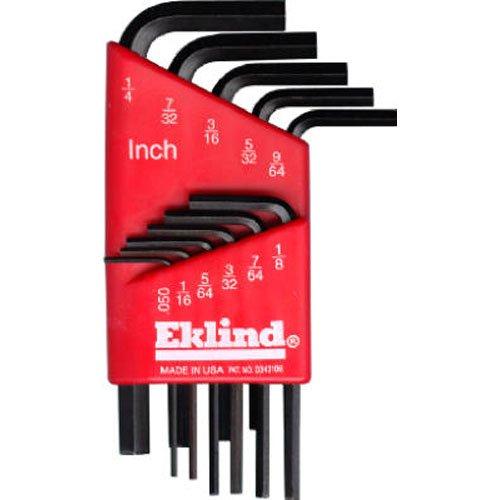  [AUSTRALIA] - EKLIND 10111 Hex-L Key allen wrench - 11pc set SAE Inch Sizes .050-1/4 Short series