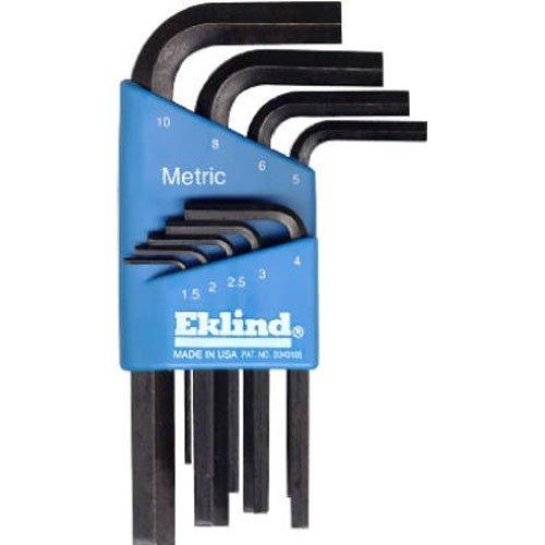  [AUSTRALIA] - EKLIND 10509 Hex-L Key allen wrench - 9pc set Metric MM sizes 1.5-10 Short series