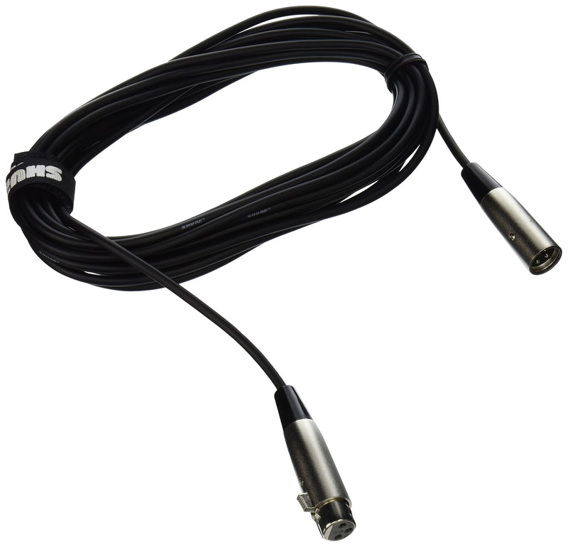  [AUSTRALIA] - Shure C25J 25-foot Hi-Flex Cable with Chrome XLR Connectors, Black