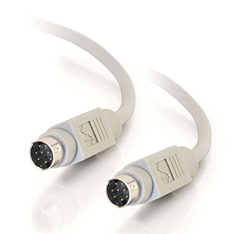  [AUSTRALIA] - C2G 02318 8-Pin Mini-DIN M/M Serial RS232 Cable, Beige (10 Feet, 3.05 Meters)