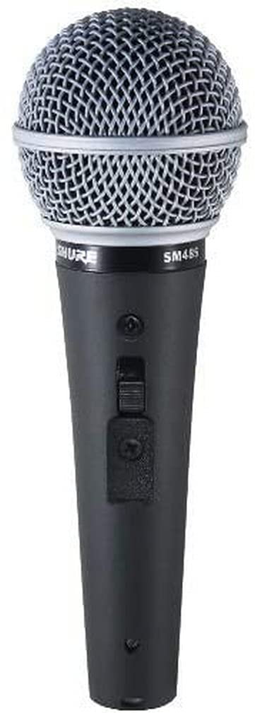  [AUSTRALIA] - Shure SM48S-LC Cardioid Dynamic Vocal Microphone with Lockable On/Off Switch, Shock-Mounted Cartridge and Pop Filter, A25D Mic Clip, Storage Bag, 3-pin XLR Connector, No Cable Included (SM48S-LC) With On/Off Switch