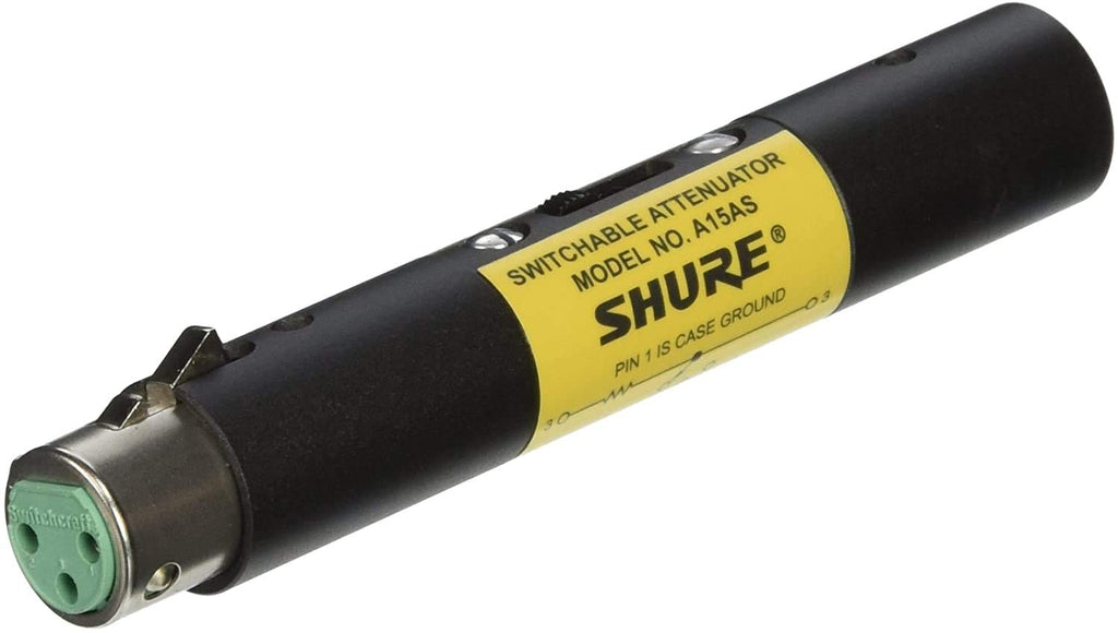  [AUSTRALIA] - Shure A15AS Switchable Attenuator (15, 20, 25 dB), Passes Phantom Power