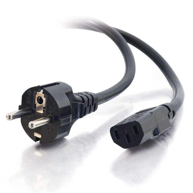  [AUSTRALIA] - C2G Power Cord, European Power Cord, 14 AWG, Black, 8.2 Feet (2.5 Meters), Cables to Go 03138 2.5M European Power Cord