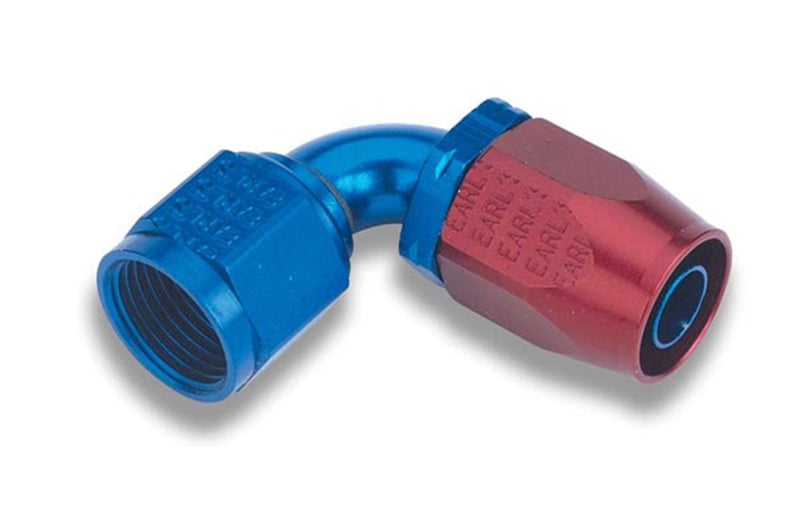  [AUSTRALIA] - Earl's 309110 Auto-Fit Blue and Red Anodized Aluminum 90-Degree -10AN Hose End