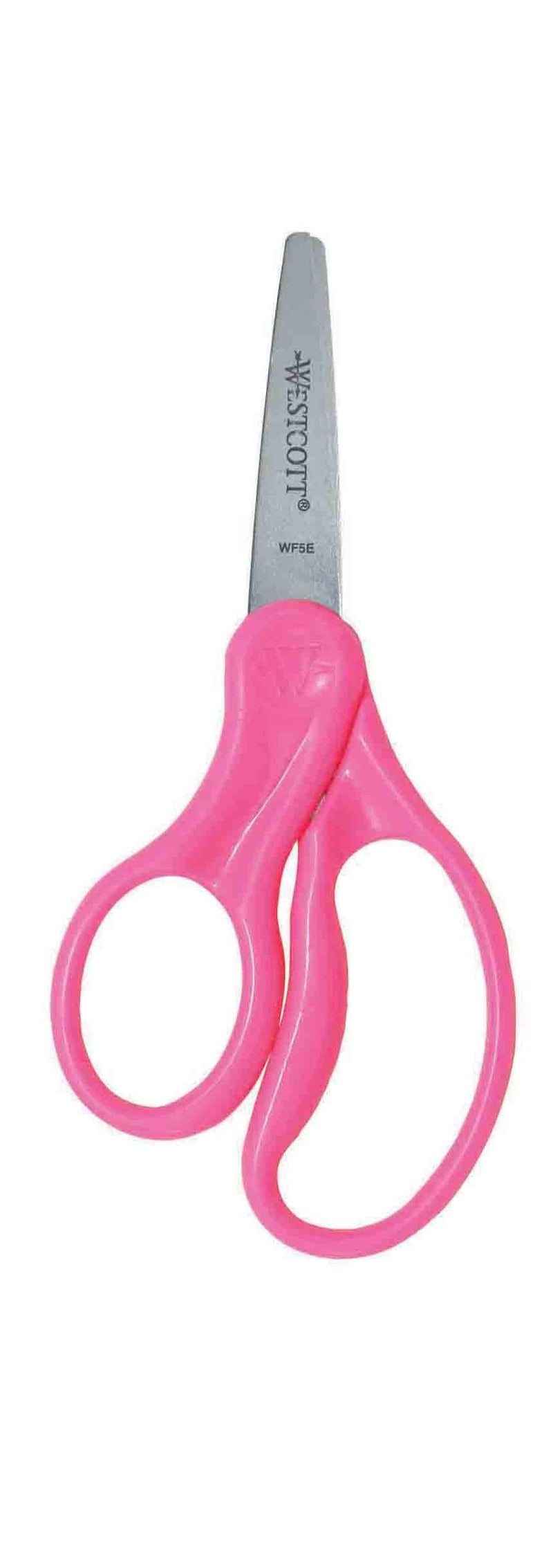  [AUSTRALIA] - Westcott 5" Hard Handle Kids Scissors, Blunt, Left-Handed (13594) - Assorted color