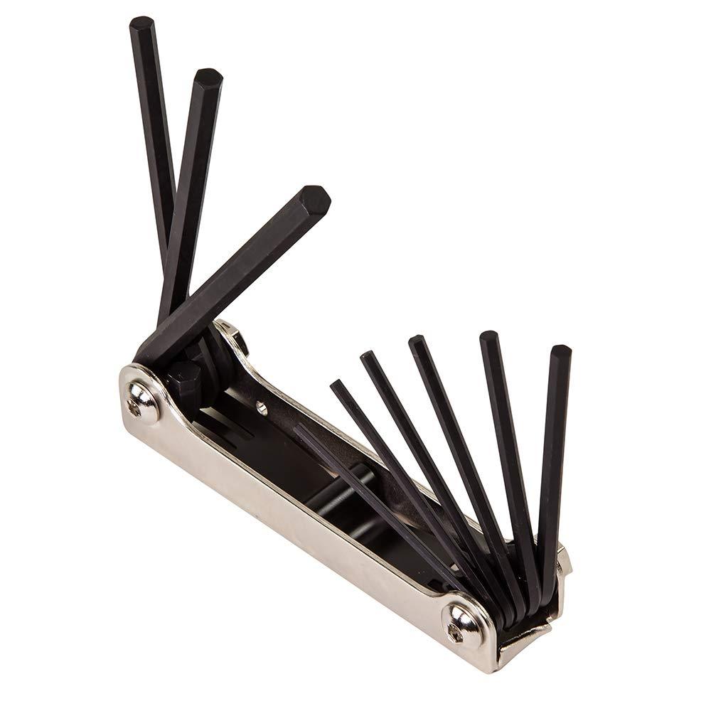  [AUSTRALIA] - Klein Tools 70591 Folding Hex Key Set, Nine-Key, Inch Sizes 9-Key SAE