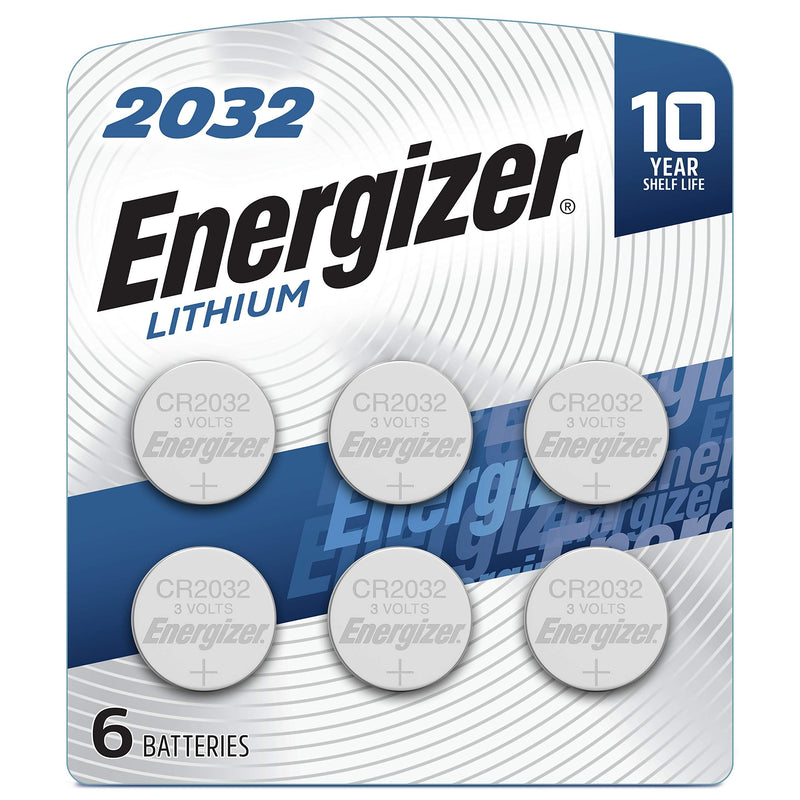 Energizer CR2032 Batteries, 3V Lithium Coin Cell 2032 Watch Battery, (6 Count) 6 Count - LeoForward Australia