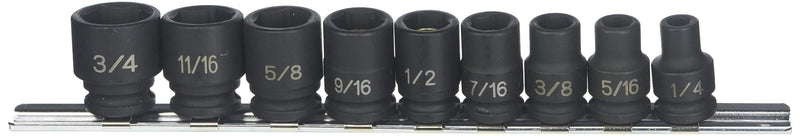  [AUSTRALIA] - Grey Pneumatic 1209G Impact Socket Set 9 Pc. Magnetic Impact Socket Set